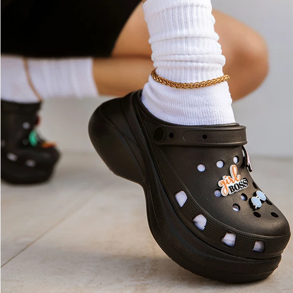 

Busy Girl Platform New Style Casual Garden Clog Shoes Summer Soft Eva Clog For Women White Shoes Clogs, White/black/orange/mint green