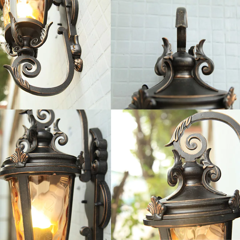 Outdoor Waterproof Wall Light Led Antique Wall Mounted Decorative Led Outdoor IP54 Garden Wall Lamp
