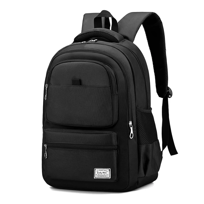 

All Black Customized Cheap Strong Material Laptop Compartment bagpack Urban mens softback day backpack, Customized color