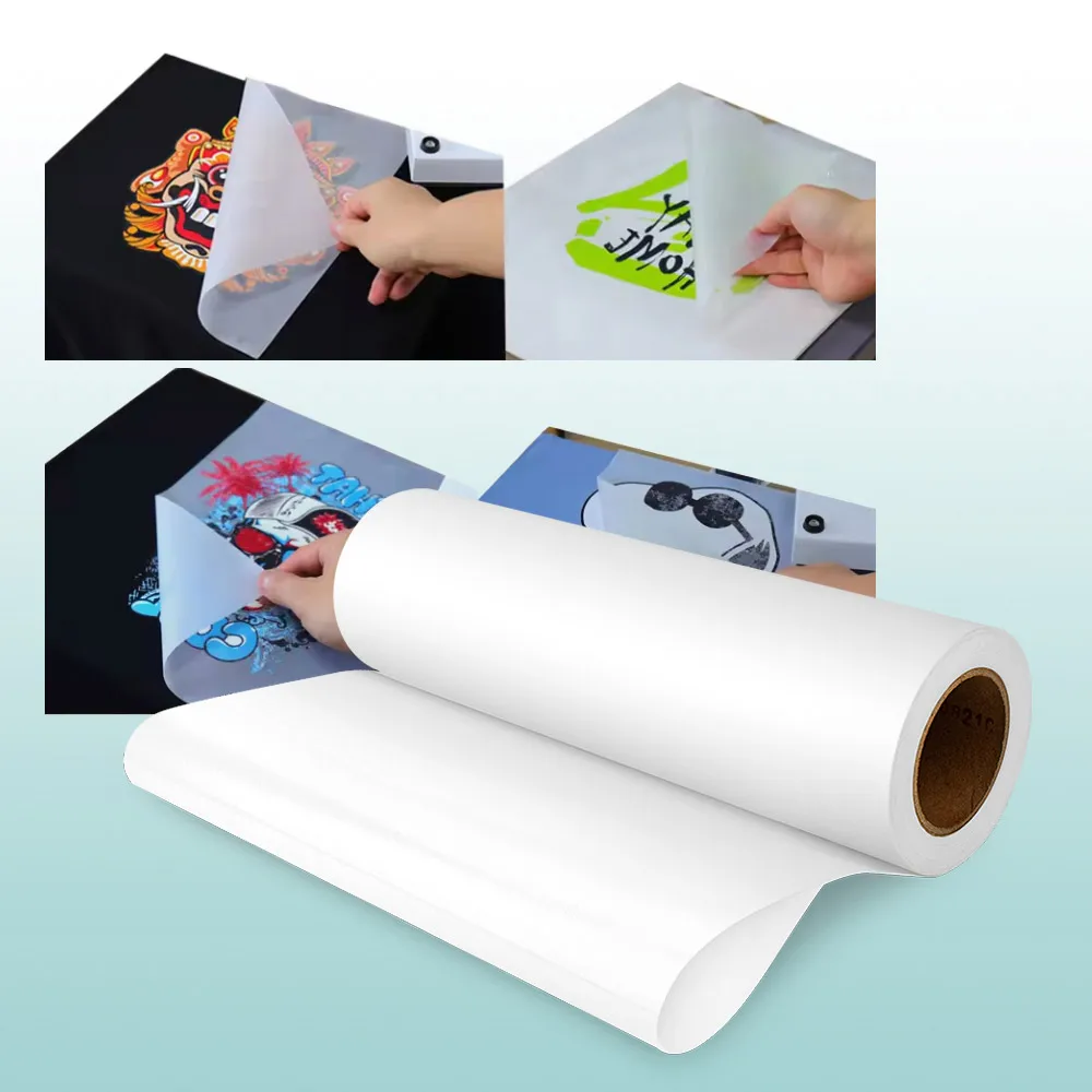 OCBESETJET 30CM*100M DTF Pet 75U Thickness Double-Sided Release Roll Film for Epson L1800