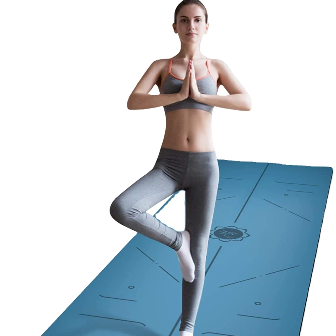 

Custom Designed Eco-friendly Natural Rubber PU Yoga Mat, 183*61cm