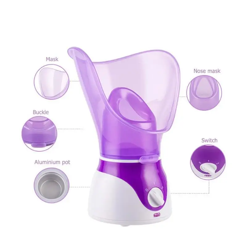 

Home Facial Steamer Pores with Timer and Extract Blackheads Rejuvenate and Hydrate Skin Steam Face at Home, White