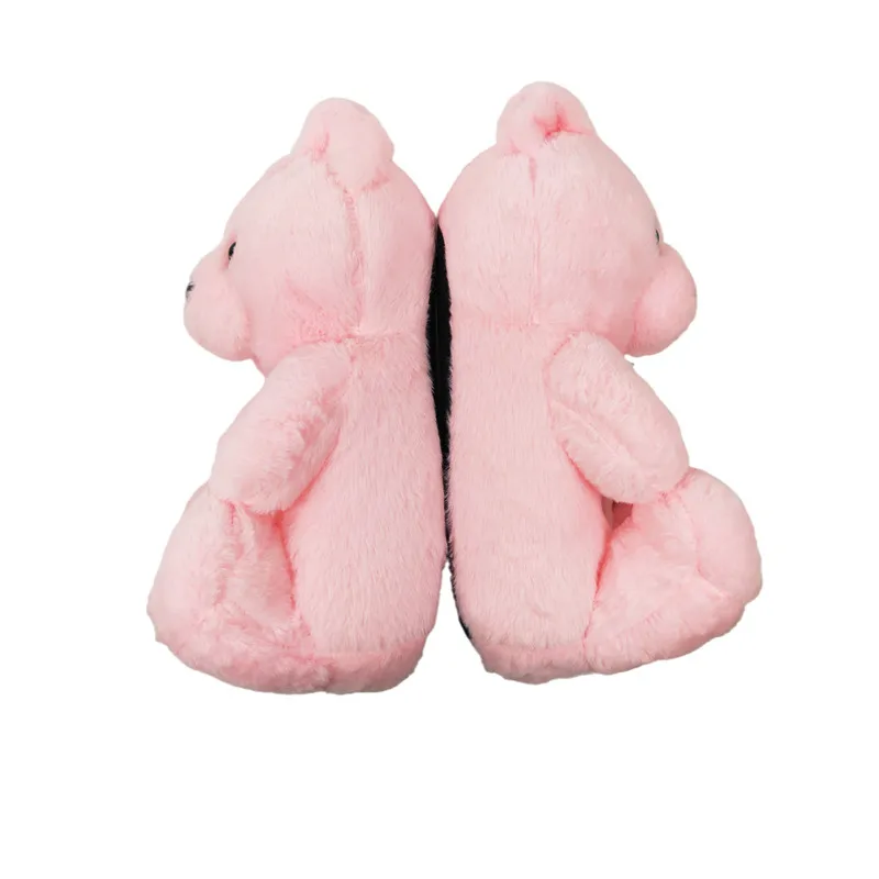 

Fashion Cheap Bear Slippers Indoor Shoes Household Animal Fluffy Plush Slippers