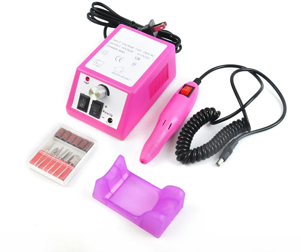 

Electric Professional Nail Drill Machine Manicure Pedicure Pen Tool Set Kit, Red white black