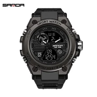 

SANDA 739 Best Silicone Analog Digital Display Men Watch Hot Sale Trendy Sport Watches Customized OEM