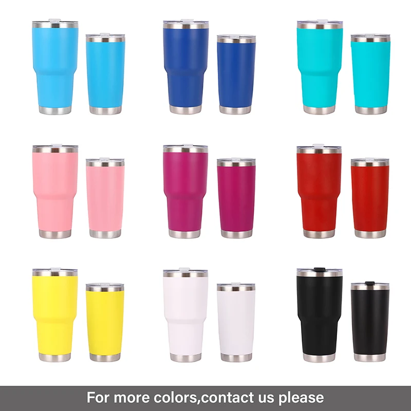 
WeVi wholesale 20oz 30oz double walled vacuum insulated stainless steel coffee tumbler with straw 