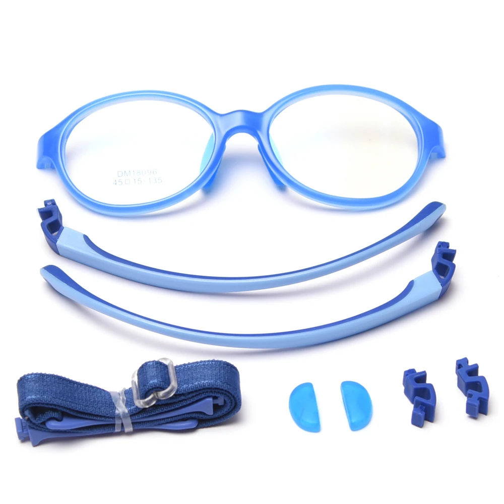 

Children eyeglasses for girls boy tr90 optical round silicone anti bluelight glasses kids