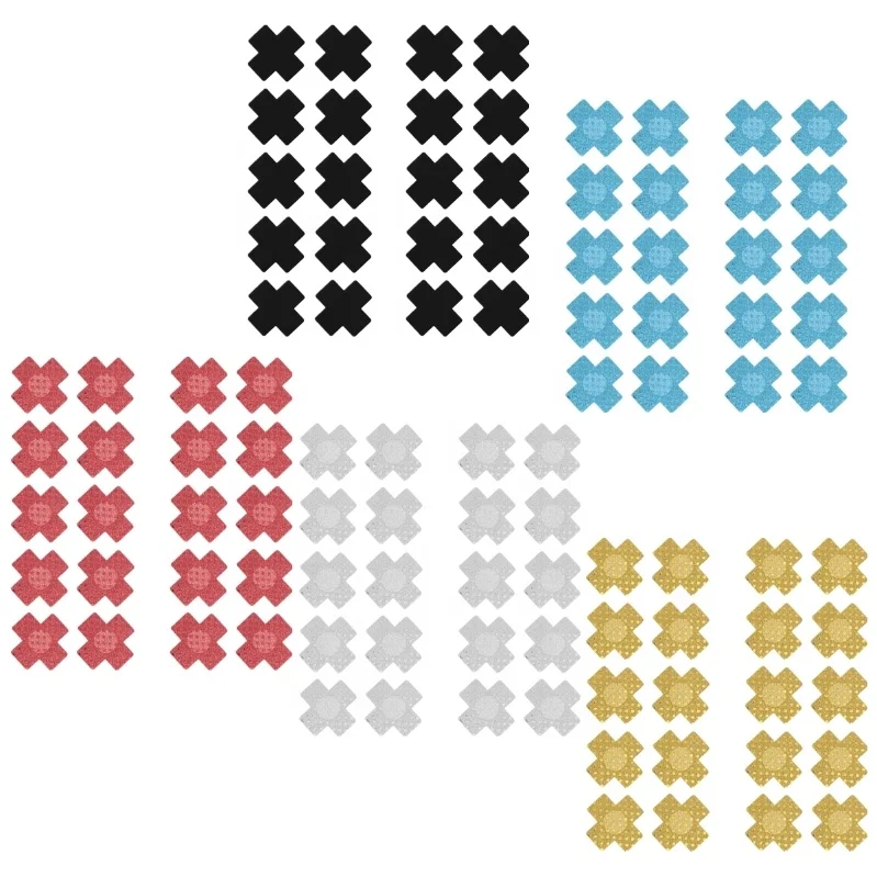 

20Pcs Women Self-Adhesive Printed Chest Pasties Women Sexy Disposable Breast Nipple Cover Sticker