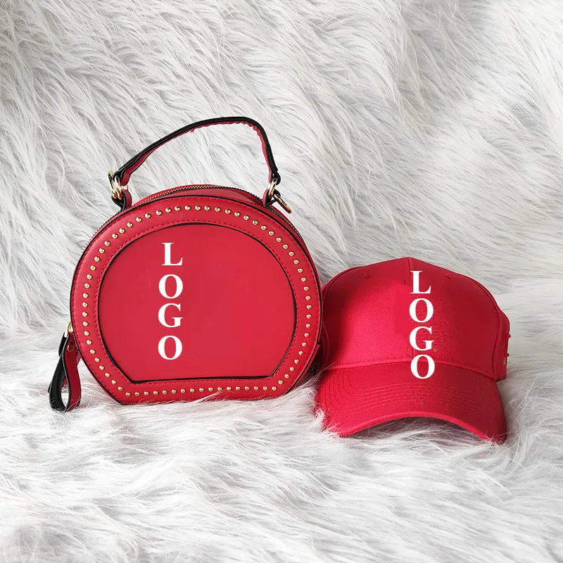 

Women round purse new messenger fashion shoulder bag women Korean luxury handbags with hat set