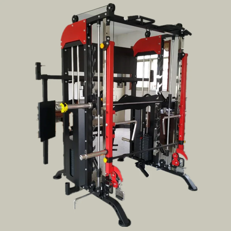 

Multi-functional machine strength fitness equipment Squat Rack machine Smiths Machine gym trainer, Customized