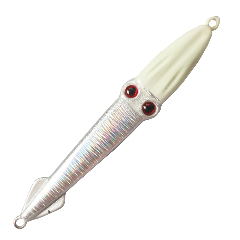 

Hot sell 110g/150g Luminous hard bait saltwater squid lure metal jig lure, 6colors