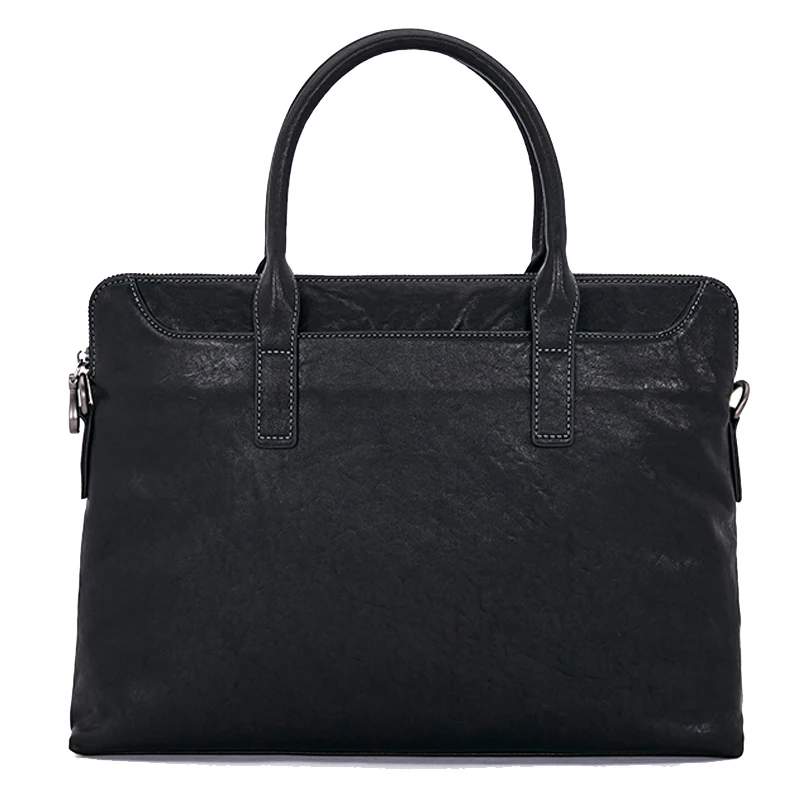 

business men briefcase waterproof scratch-resistant shoulder strap handbags, Black