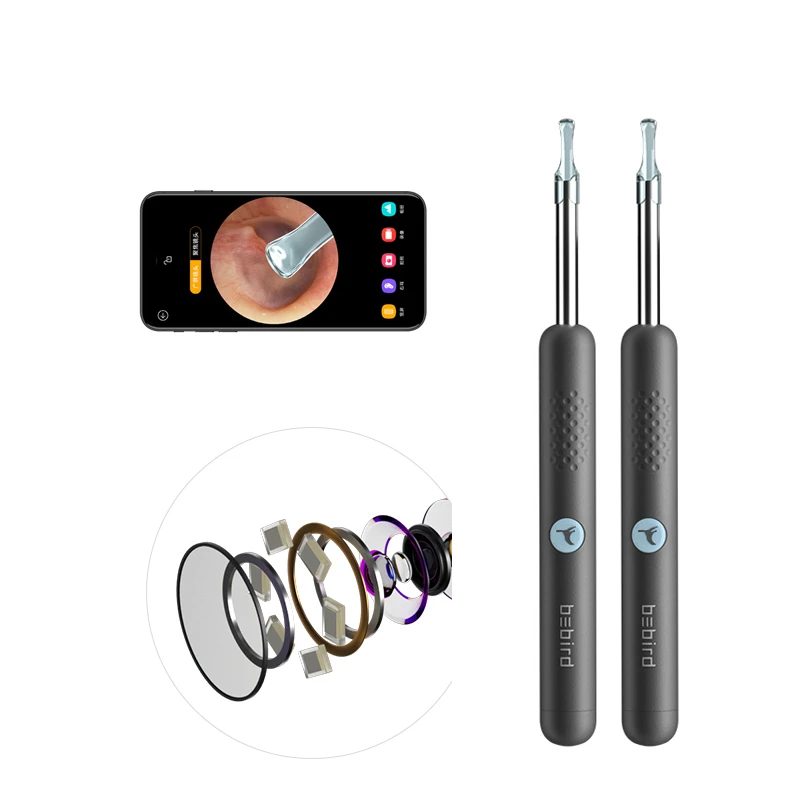 

Health and beauty smarter ear wax cleaner remover spiral tools set, Black,white