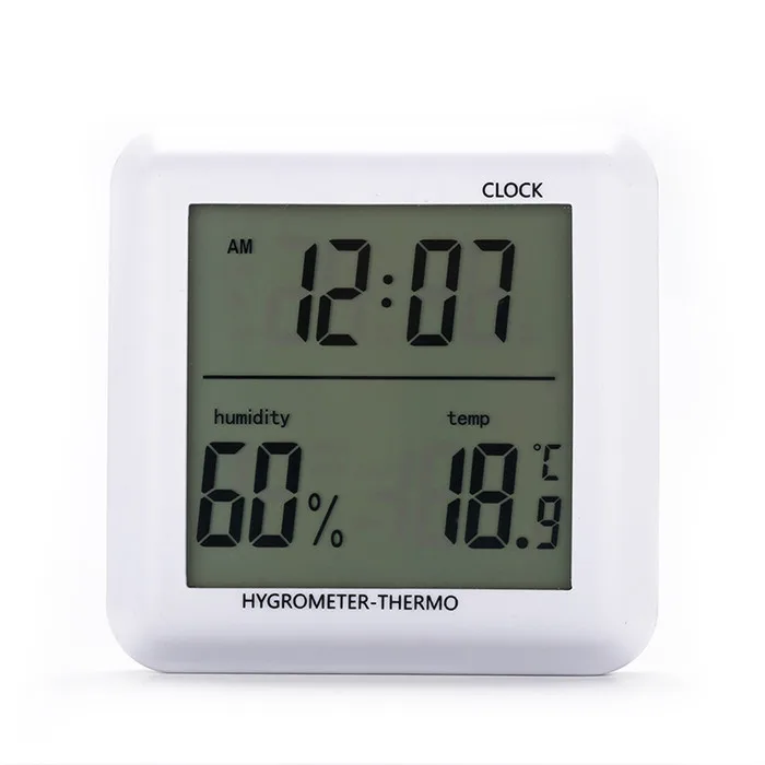 

Desktop temperature humidity meter Household indoor max min clock Mini LCD Digital Thermometer Hygrometer climate grower plant