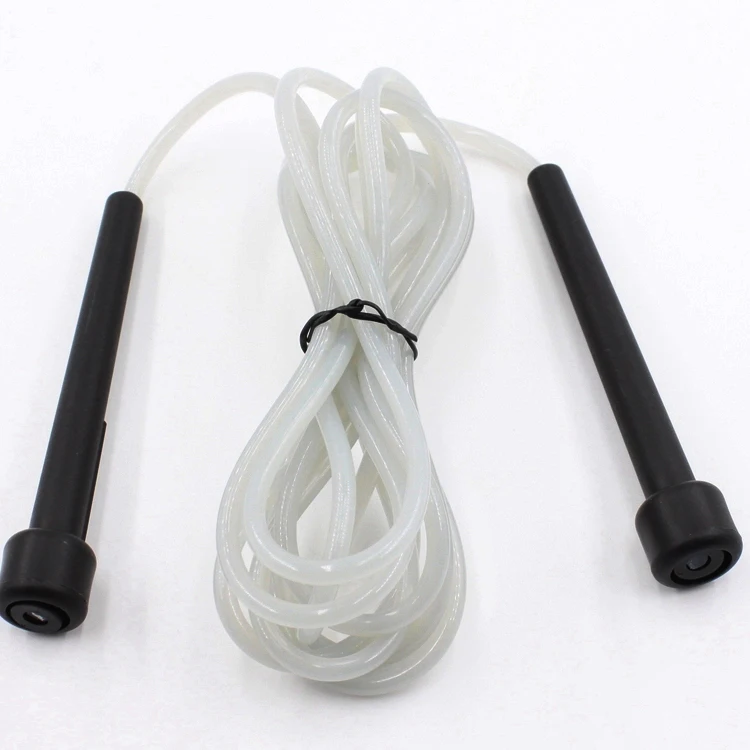 

Factory Compact Lightweight Gym Home School Workout PVC Jump Rope, White+black/customrized