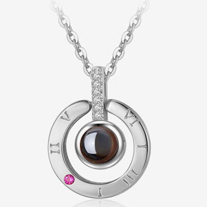 

rose gold 100 languages i love you pendant necklace