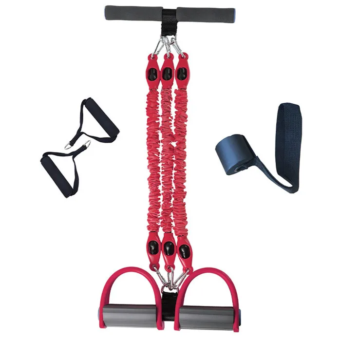 

Hot sale design your own bell multi-function sit-up trainer leg resistance band for men, Red,pink,purple,green,lake blue