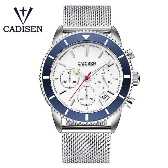 

Top Brand Luxury Quartz Wrist Watches Stainless steel Date Simple Casual Mens Watches CADISEN 9067 Watch Men