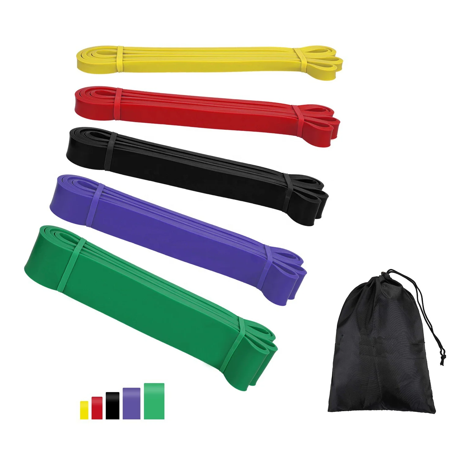 

Natural latex Yoga Bands Gym Exercise Elasticas Fitness Rubber Loops Resistance Bands, 8 colors