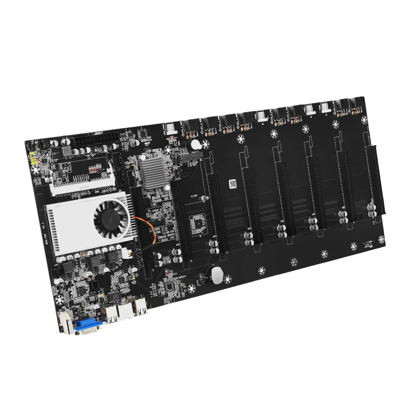 

Factory Price BTC T37 Mining Mothebroard DDR3 Module mSATA SSD BTC 37 Mobo With 8 GPU Slots