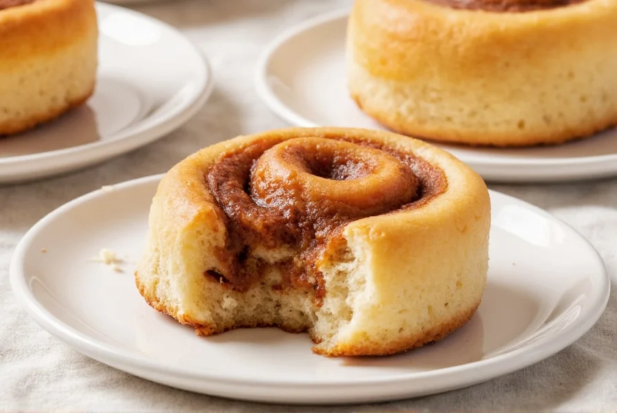 Step-by-step process of rolling out fluffy cinnamon roll dough with visible air pockets