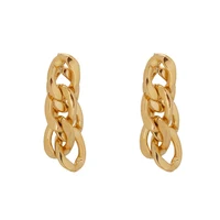 

Chunky Chain Solid Gold Earrings Multi Link Geometric Earrings Drops Chic Statement Earrings for Women Fashion Jewelry 2019