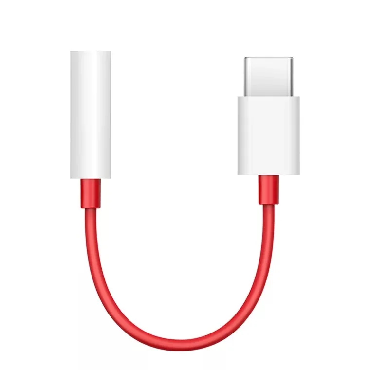 

Type C headphone audio adapter 3.5 mm jack for one plus, White