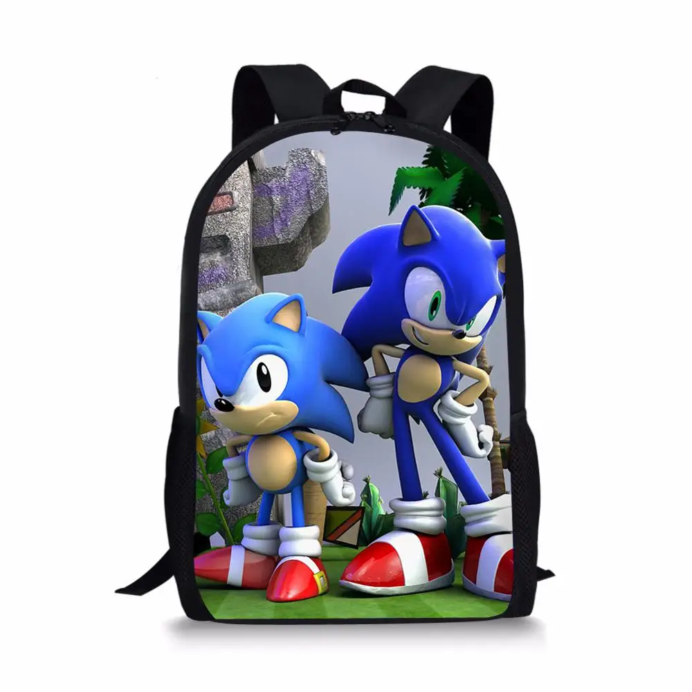 

Children's Backpack Hot Game Sonic Hedgehog Pattern Students Backpack Cartoon Design Toddler Boys Girls School Book Bags