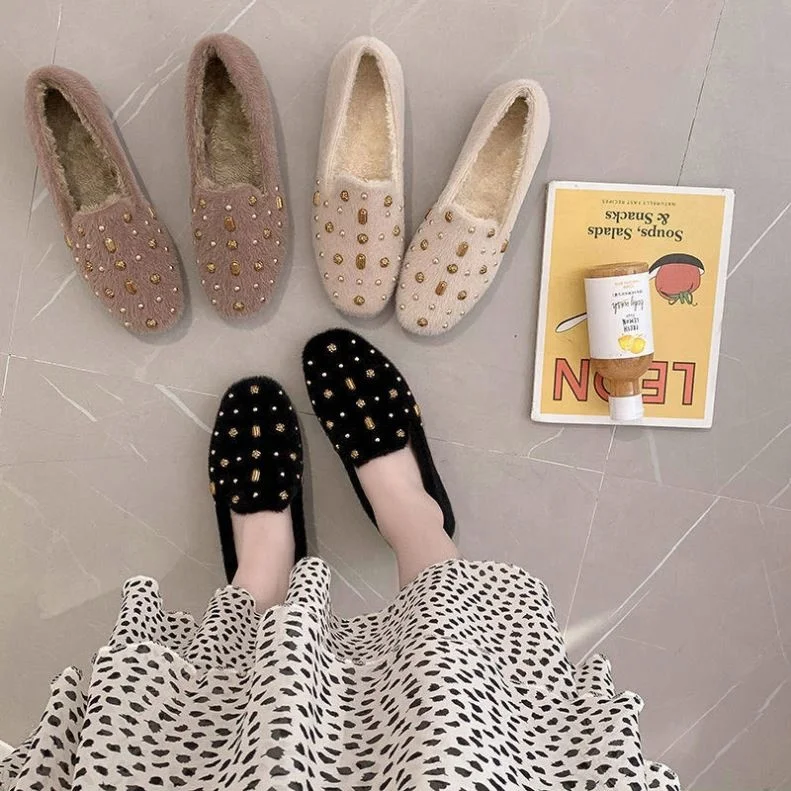 

2022 Fall new shoes women flat-bottomed plaid shoes large size casual versatile non-slip cloth shoes women, Customized color