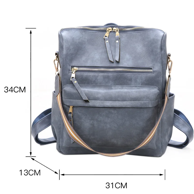 

New Style Designer Bags Solid Large Capacity Hand Bags Ladies Multi-Purpose Zipper Backpack Fashion Bags