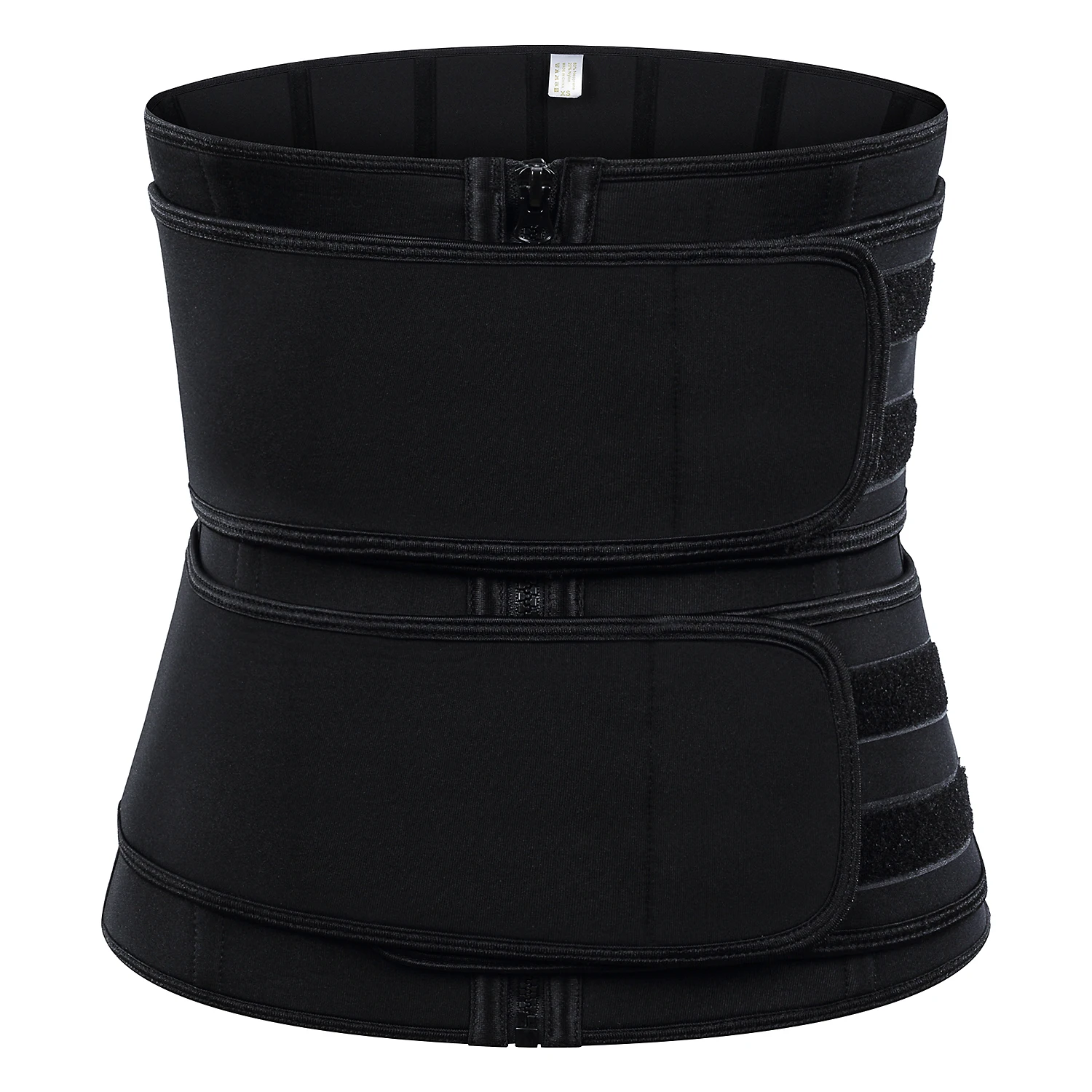 

High elasticity factory price double belt waist trainer tummy trimmer belt waist trainer weight loss belt waist trainer, Black,rose red