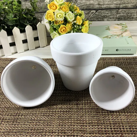 

Mini Terracotta Pot for Planter Cactus Flower Succulent Nursery White for Sublimation 5*5.5CM