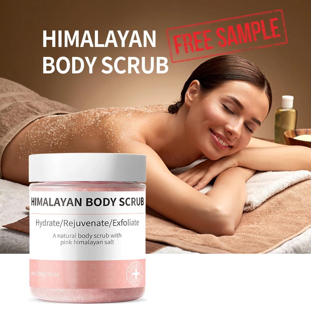 

Free Sample Deep Cleaning Exfoliating Skin Care Himalayan Bath Salt 280g Organic Body Scrubs