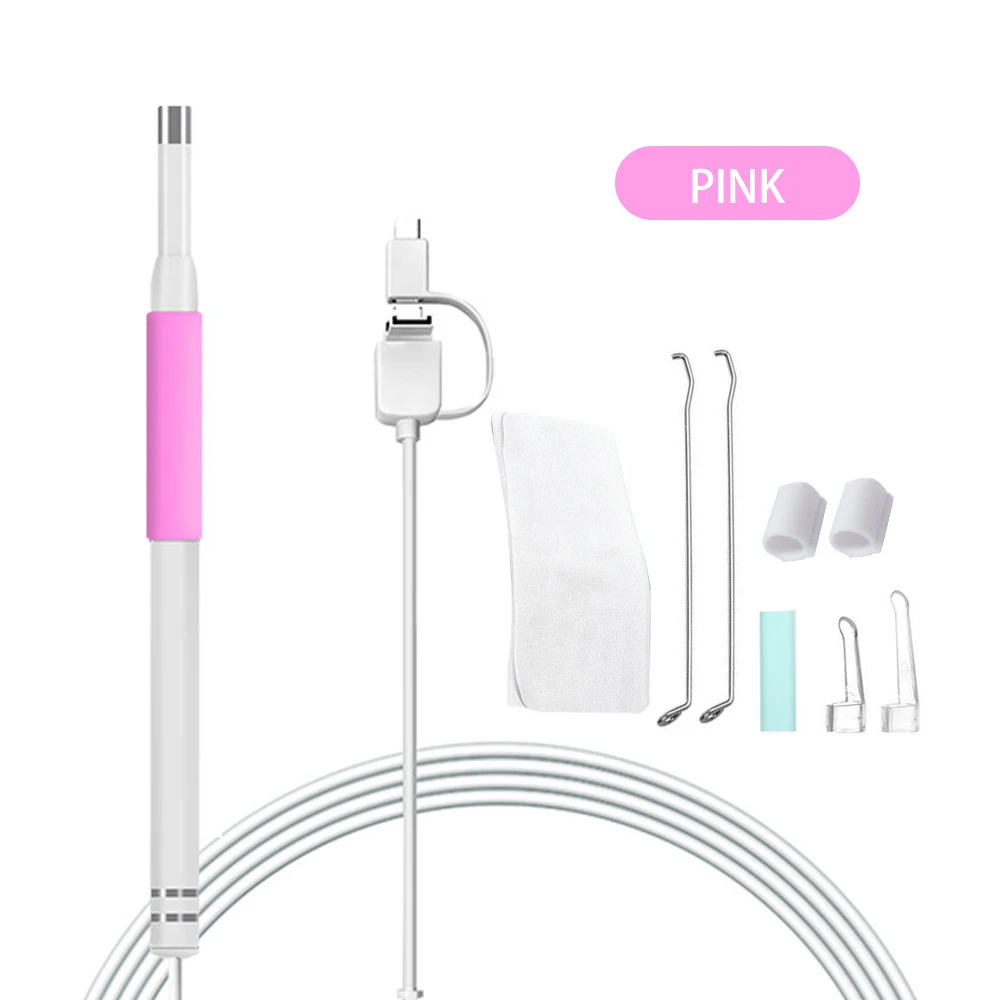 

Mini Camera Ear Cleaner Medical In Ear Cleaning Endoscope Spoon Picker Wax Removal Visual Mouth Nose Otoscope Support Android PC