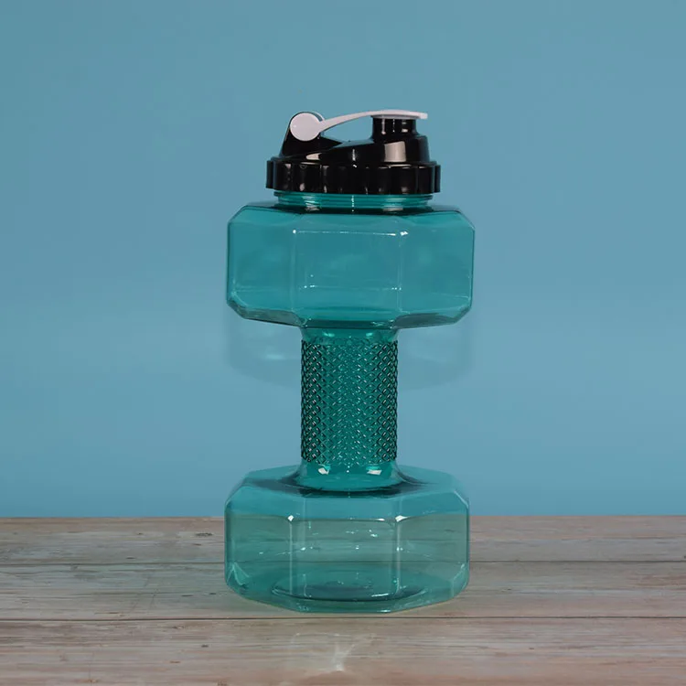 

Dumbbell large clear plastic sports water bottle large capacity wholesale, As picture/customized
