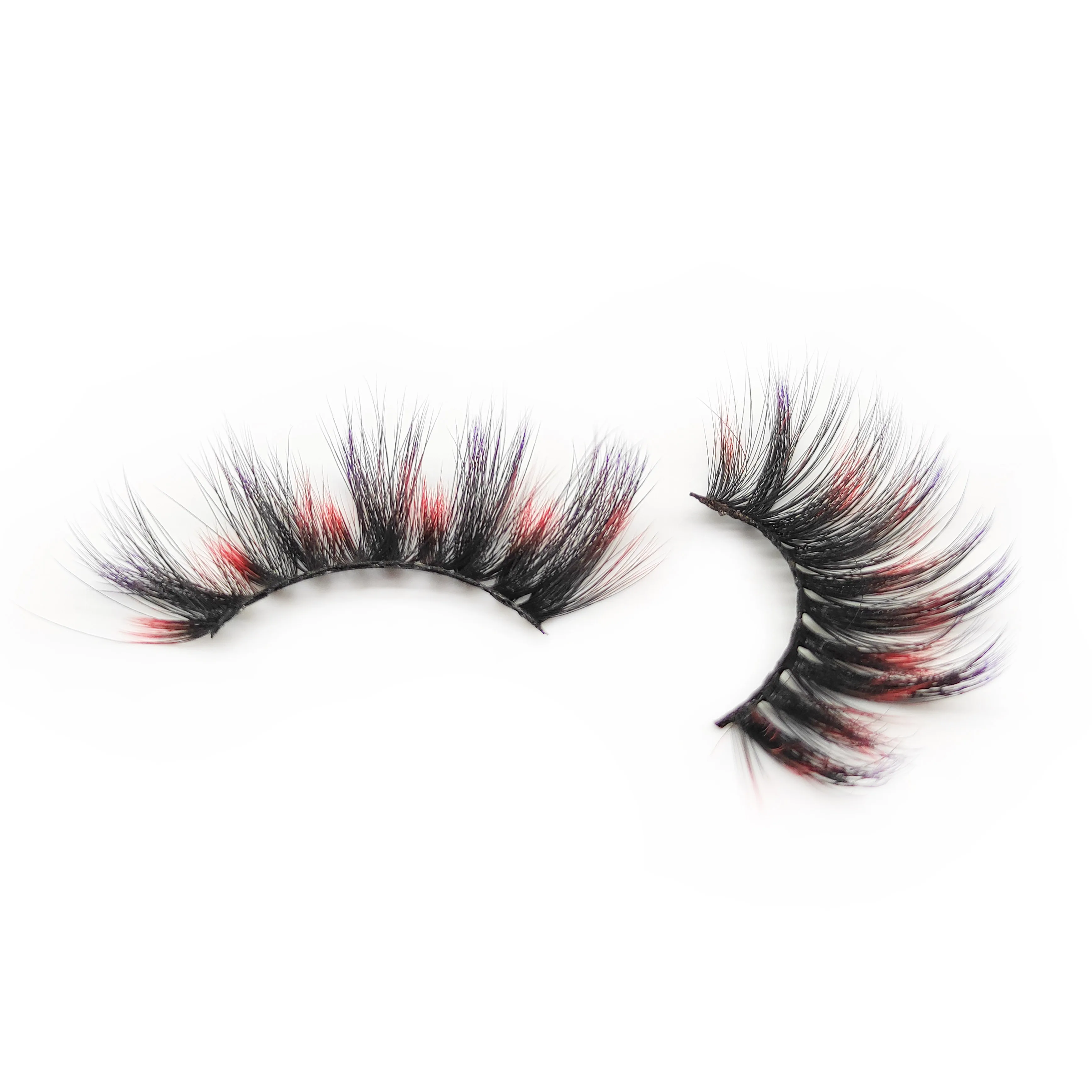 

Eyelash Vendor Customized Boxes Faux Natural Fluffy 3D Colored Eyelash Vendors