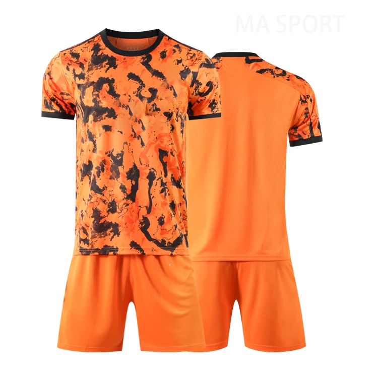 

Cheap Factory Price youth soccer jerseys jersey club orange color uniform