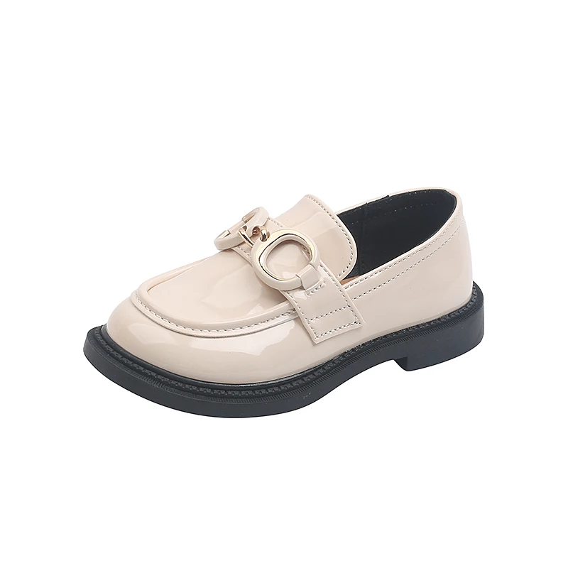 

Girls Casual Flats Dress Shoes Loafers, Beige/black