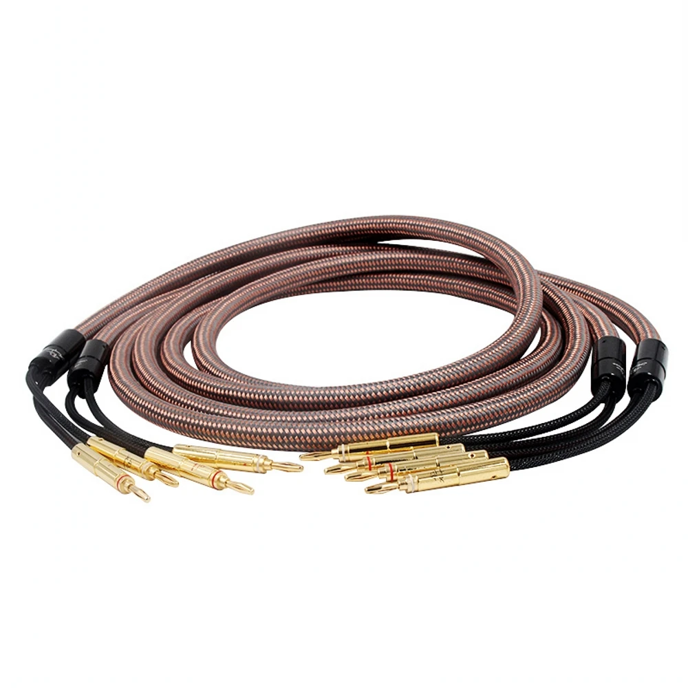 

QINCROWN 40th Anniversary Edition HiFi Golden Voice Pure Copper Speaker Cable Main Audio Center Cable