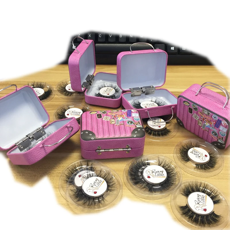 

acrylic clear lashbox packaging fluffy lashes3d wholesale vendor 25mm with packaging eyelash box with logo