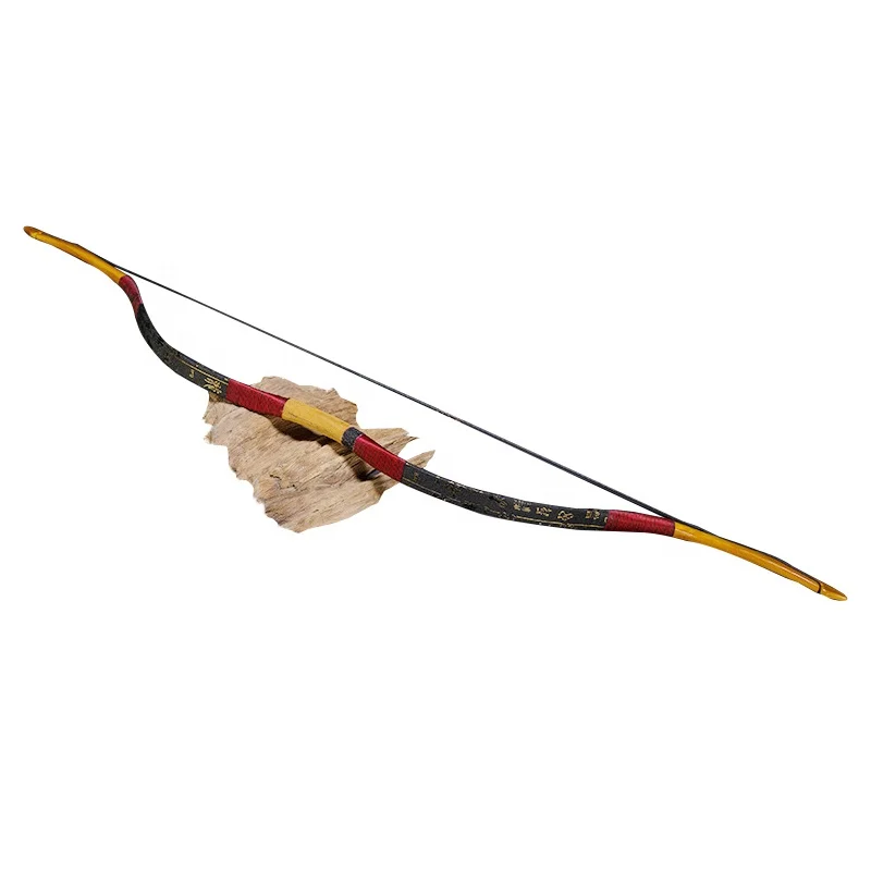 Traditional Handmade Fiberglass Bow 20-50lbs Han Long Bow Recurve bow