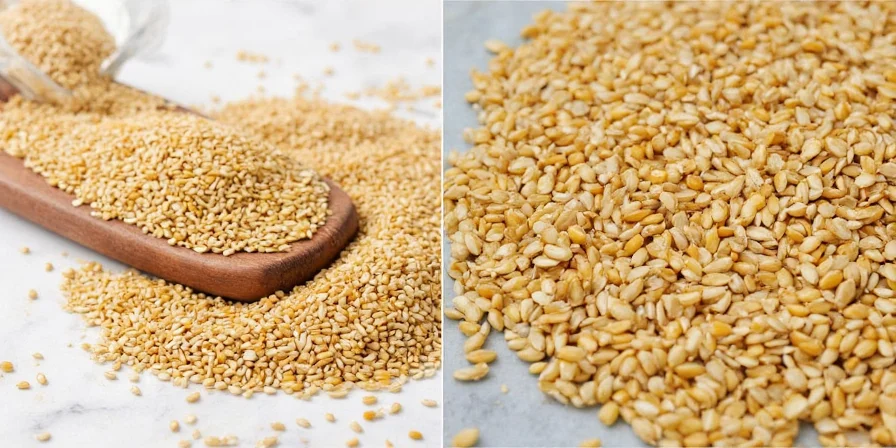 Bowl with toasted sesame seeds