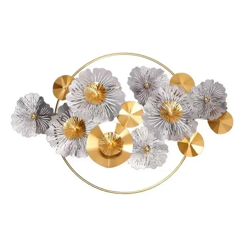 73x47cm Light Luxury Living Room Sofa Background Wall Iron Art Wall Hanging Creative Art Three-Dimensional Decoration