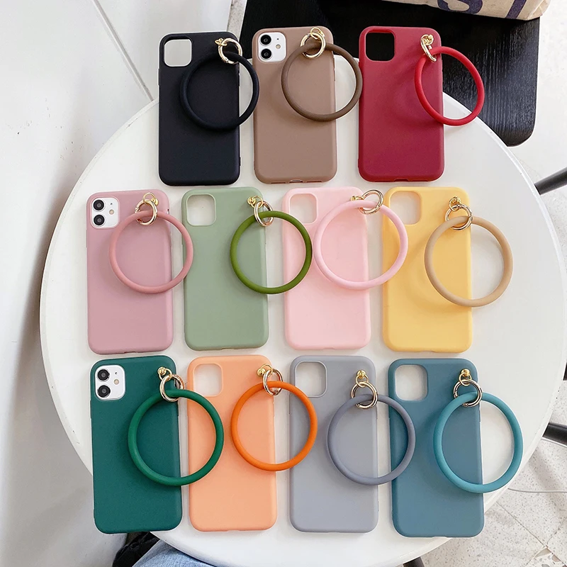 

Free Shipping Soft TPU Phone Case with Circle Holder for iPhone 12 11 Pro