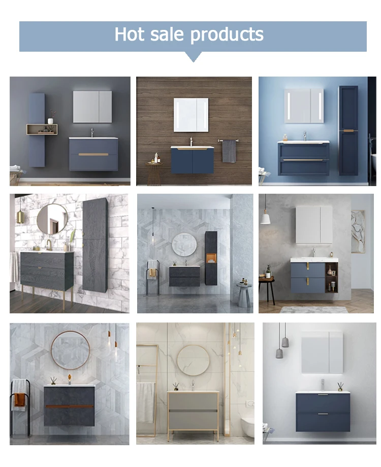 Foshan China Customized Single Vanity Bathroom With Sink Modern