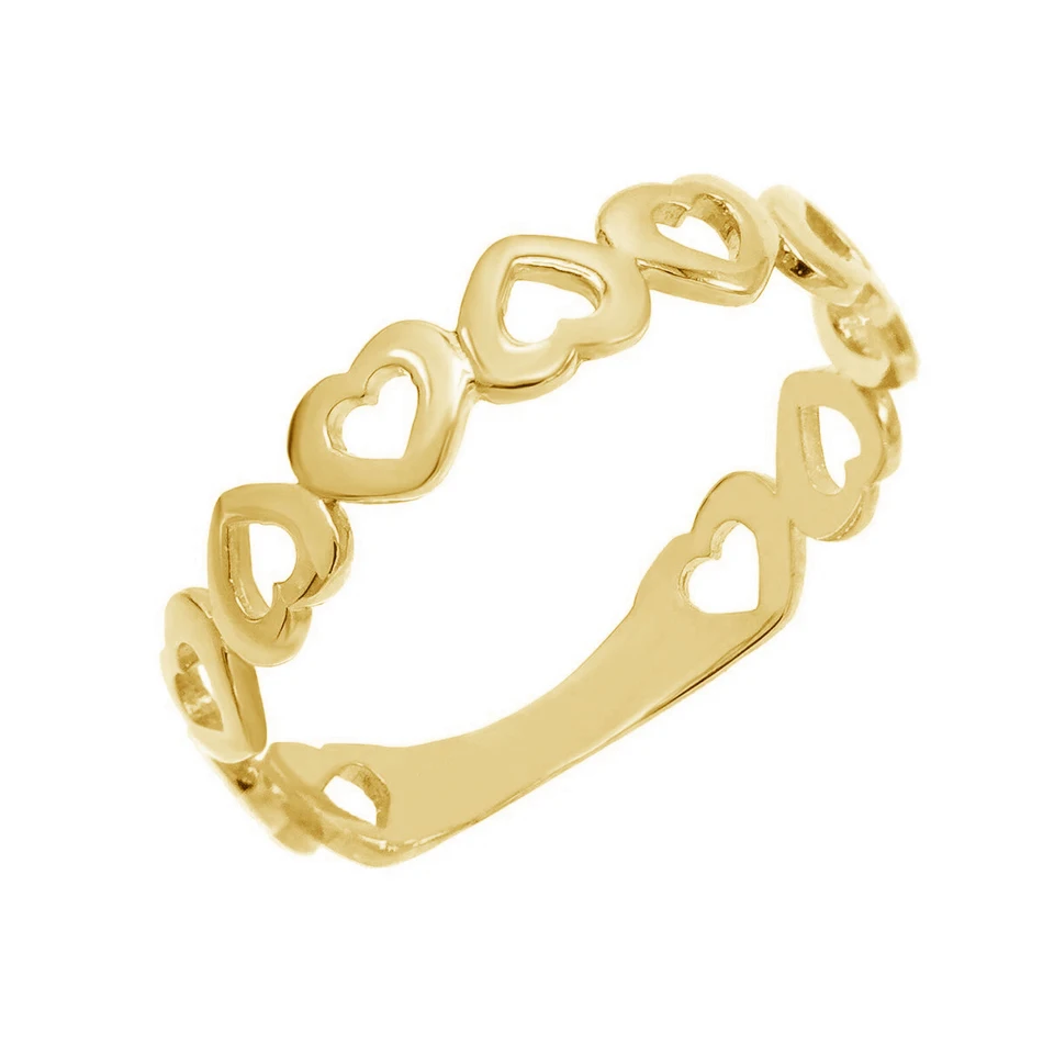 

romantic jewelry 925 sterling silver rings 18k gold vermeil trendy special eternity ring Love Chain Ring