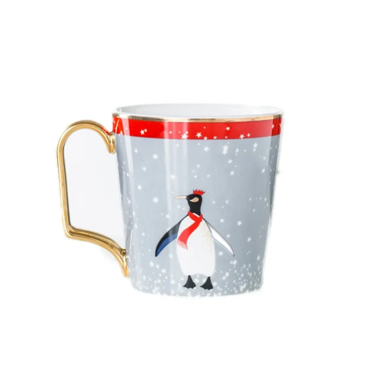 

The golden animal, flamingo, cat and penguin ceramic coffee cup sublimation the quality of life