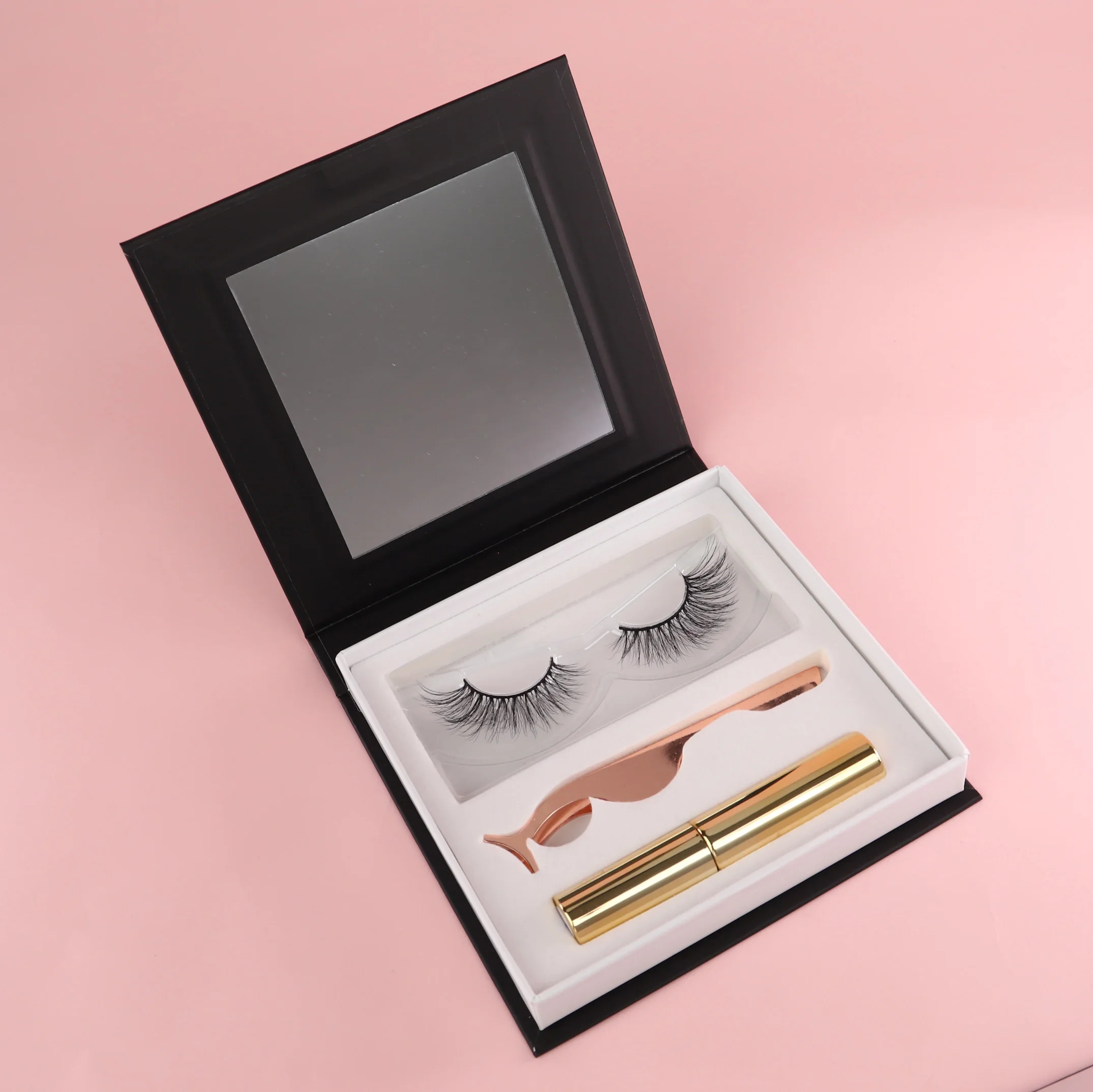 

2021 wholesale 6D hot style mink lashes with invisible band vendor with packaging