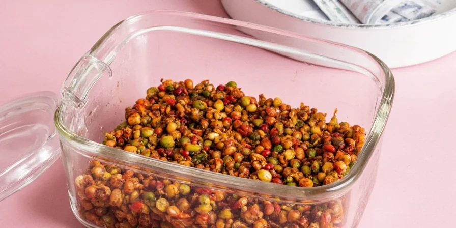 Comparison chart of storage methods for chopped pepper relish