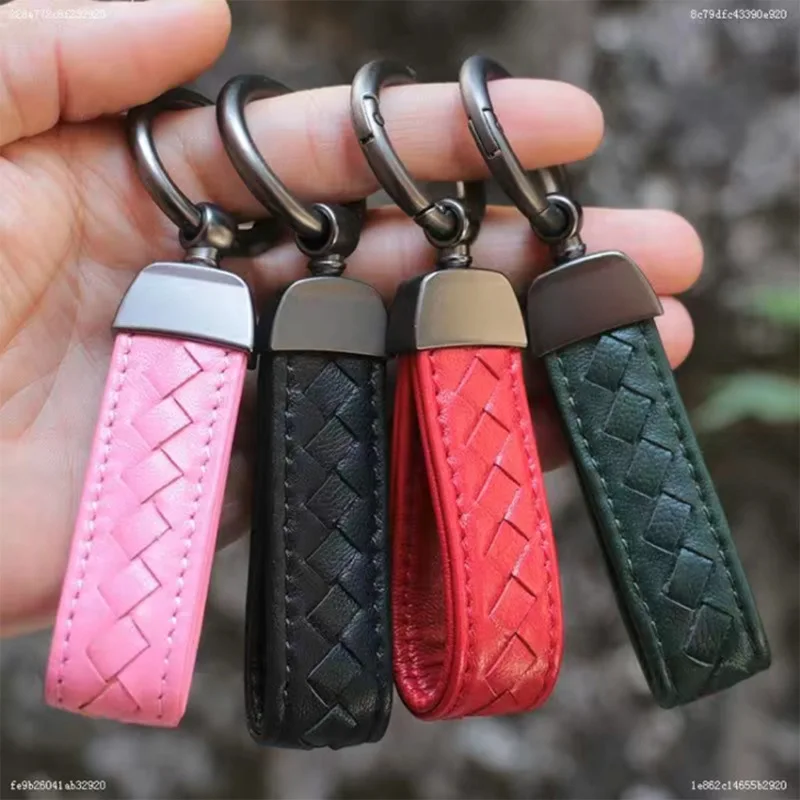 

Hot Sale Multicolor Simple Fashion Creative Genuine Personality Luxury leather lanyard keychain For Men